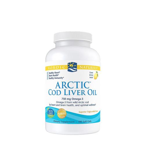 Nordic Naturals Arctic Cod Liver Oil 750 mg (180 Capsule molle, Citron)