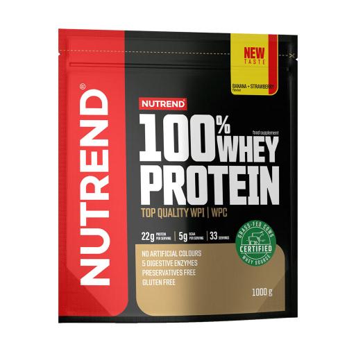 Nutrend 100% Whey Protein (1000 g, Banane et Fraise)