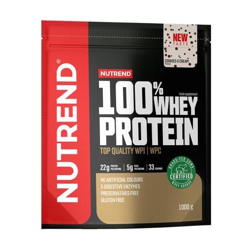 Nutrend 100% Whey Protein (1000 g, Cookie & Crème Chocolat)