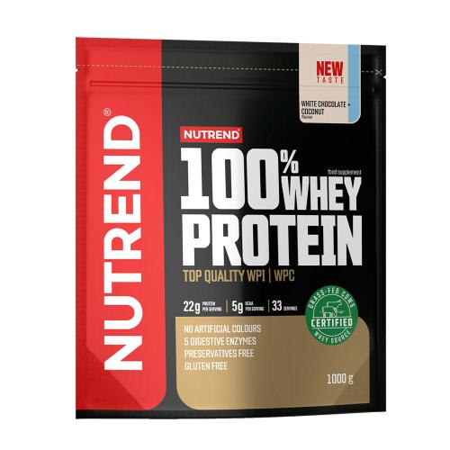 Nutrend 100% Whey Protein (1000 g, Chocolat Blanc Noix de Coco)