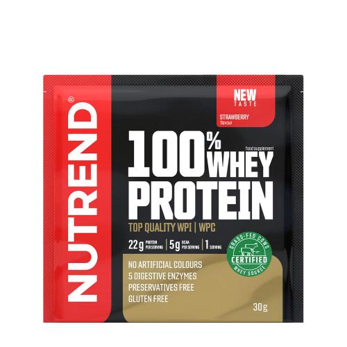 Nutrend 100% Whey Protein (30 g, Fraise)