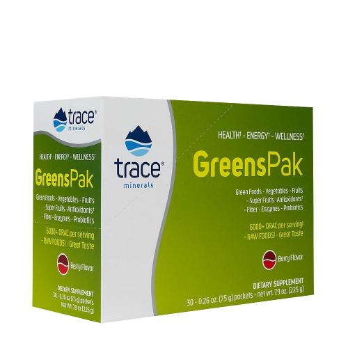 Trace Minerals Greens Pak (30 Paquet, Baie)