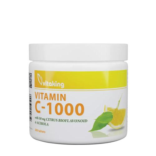 Vitaking Vitamin C 1000 mg with 50 mg Citrus Bioflavonoids and Acerola (200 Comprimé)