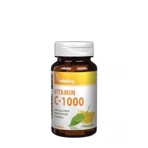 Vitaking Vitamin C 1000 mg with 50 mg Citrus Bioflavonoids and Acerola (30 Comprimé)