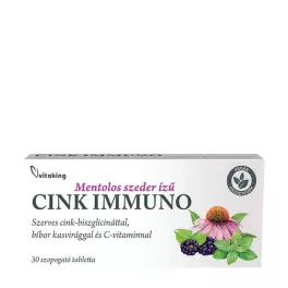   Vitaking Zinc Immuno (30 Comprimé à sucer, Mûres au menthol)