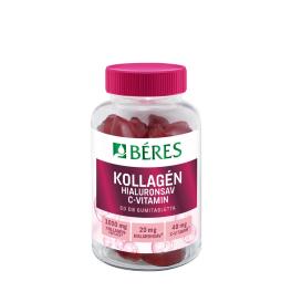   Béres Collagen, Hyaluronic Acid, Vitamin C Sugar-free Gummies (50 Gélatine en bonbon, Fraise)