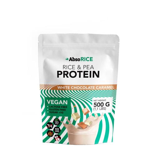 AbsoRICE Rice & Pea Protein - Vegan Protein Powder (500 g, Chocolat Blanc Caramel)
