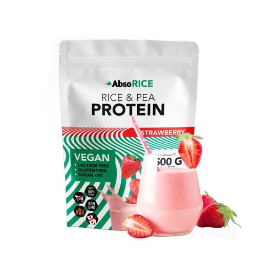 AbsoRICE Rice & Pea Protein - Vegan Protein Powder (500 g, Fraise)