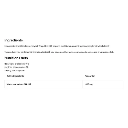 OstroVit Maca VEGE (60 Capsule v&eacute;g&eacute;tale)