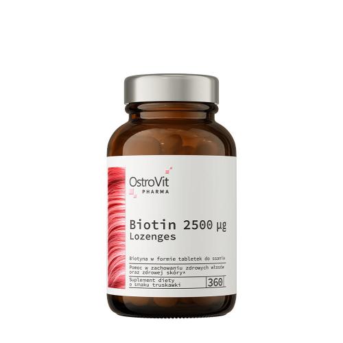 OstroVit Pharma Biotin 2500 μg lozenges (360 Comprimé à sucer, Fraise)