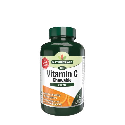 Natures Aid Vitamin C 500mg Chewable - Orange Flavour (100 Comprimé)