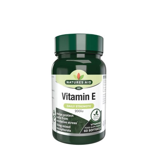 Natures Aid Vitamin E 200 IU (60 Capsule molle)