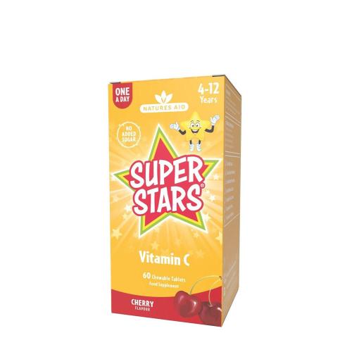 Natures Aid Super Stars Vitamin C - Cherry Flavor (60 Comprimé à mâcher)