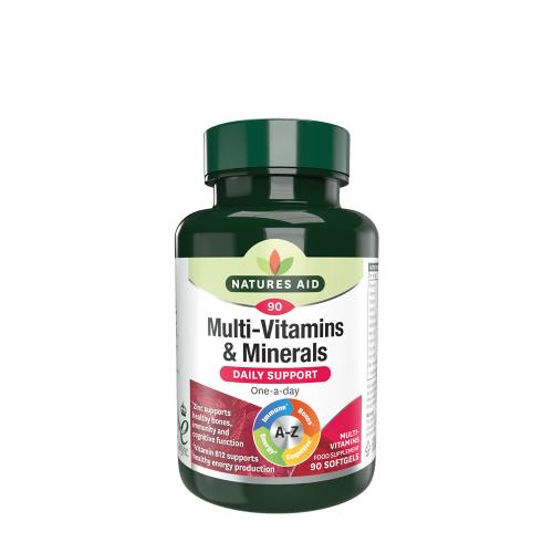 Natures Aid Multi-Vitamins & Minerals (with Iron) (90 Capsule molle)