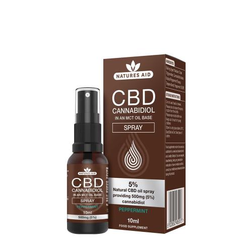 Natures Aid CBD Oil 5% Spray (10 ml, Menthe Poivrée)