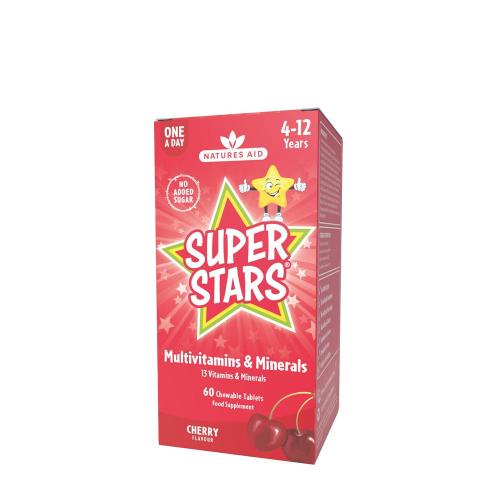 Natures Aid Super Stars Multivitamin (60 Comprimé à mâcher, Cerise)