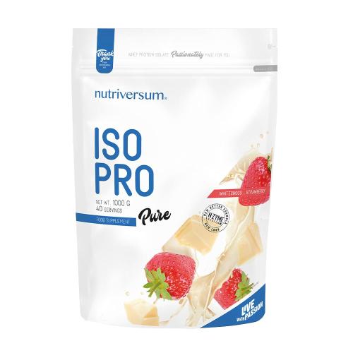 Nutriversum ISO PRO - PURE  (1000 g, Chocolat Blanc Fraise)