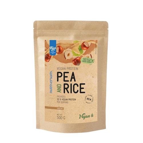 Nutriversum Pea & Rice Vegan Protein - VEGAN - NEW (500 g, Noisette)