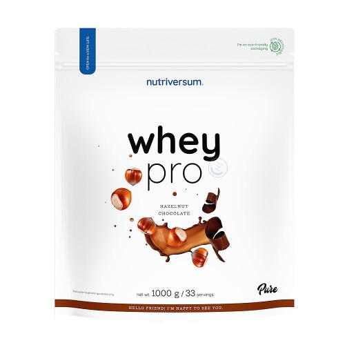 Nutriversum Whey PRO - PURE (1000 g, Chocolat & Noisette)