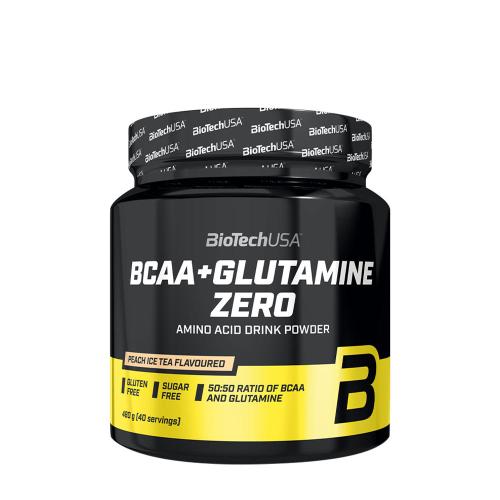 BioTechUSA BCAA+Glutamine Zero  (480 g, Thé Glacé à la Pêche)