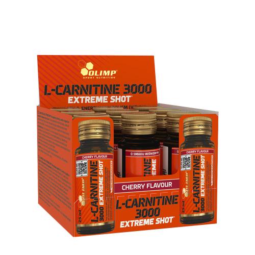 Olimp Sport L-Carnitine 3000 Extreme Shot Glass (9 x 25 ml, Cerise)