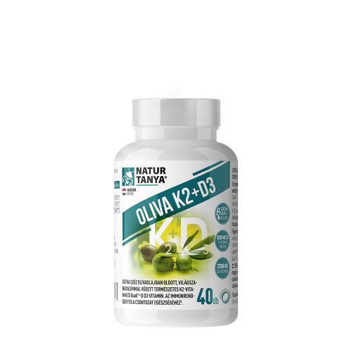 Natur Tanya Olive K2+D3 - With world patent protected vitaMK7® vitamin K2 (40 Capsule molle)