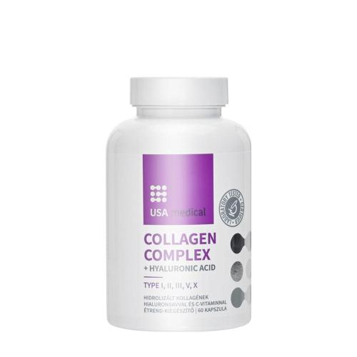 USA medical Collagen Complex - Capsule de collagène avec 5 types de collagène (60 Capsule)