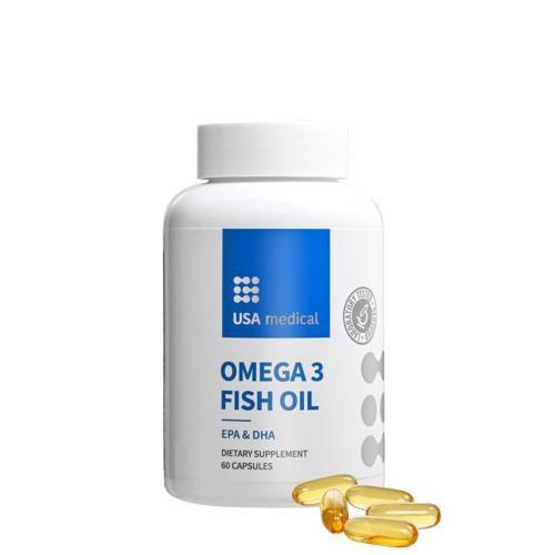 USA medical Omega 3 Fish Oil (60 Capsule molle)