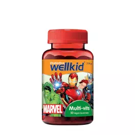   Vitabiotics Wellkid Marvel Multi-Vits (50 Gélatine en bonbon, Fraise)