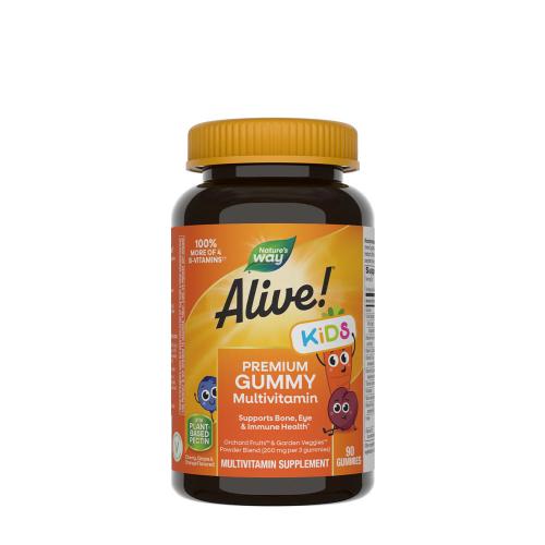 Nature's Way Alive!® Premium Kids Multivitamin Gummy (90 Gélatine en bonbon, Cerise, orange et raisin)