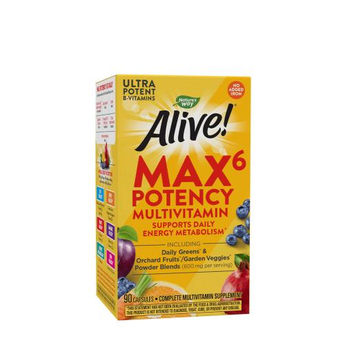 Nature's Way Alive!® Max6 Max Potency Daily Multivitamin Without Iron (90 Capsule)