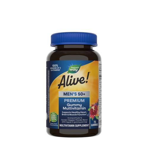 Nature's Way Alive!® Premium Men’s 50+ Gummy Multivitamin (75 Gélatine en bonbon, Cerise, orange et raisin)