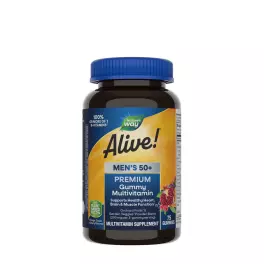   Nature's Way Alive!® Premium Men’s 50+ Gummy Multivitamin (75 Gélatine en bonbon, Cerise, orange et raisin)
