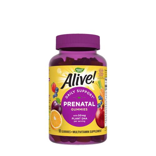 Nature's Way Alive!® Daily Support Prenatal Gummy Multivitamin (90 Gélatine en bonbon, Limonade orange et framboise)