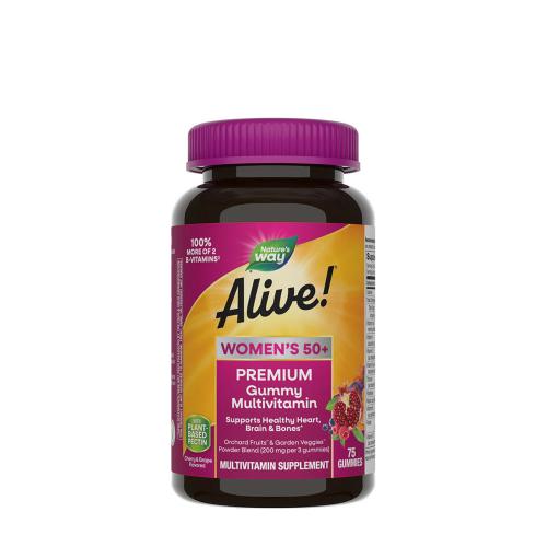 Nature's Way Alive!® Premium Women’s 50+ Gummy Multivitamin (75 Gélatine en bonbon, Cerise et raisin)