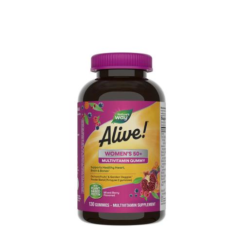 Nature's Way Alive!® Women's 50+ Gummy Multivitamin (130 Gélatine en bonbon, Mélange de Fruits des Bois)