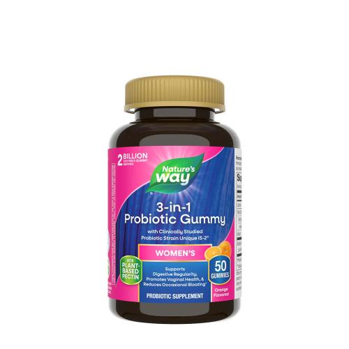 Nature's Way 3-in-1 Probiotic Women's Gummy (50 Gélatine en bonbon)