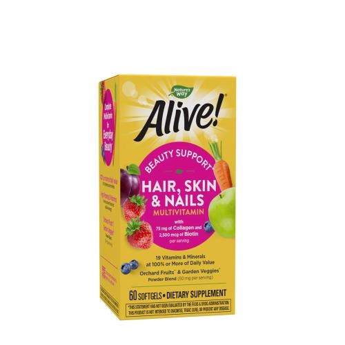 Nature's Way Hair Skin & Nail Gummy (60 Capsule molle)