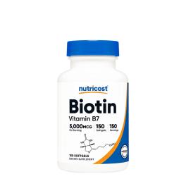   Nutricost Biotin with Coconut Oil Softgels 5000 mcg (150 Capsule molle)