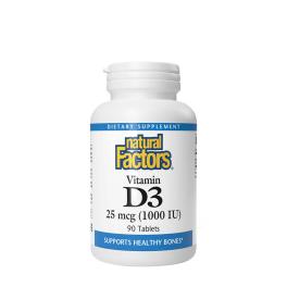 Natural Factors Vitamin D3 25 mcg (1,000 IU) (90 Comprimé)