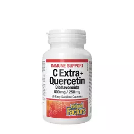   Natural Factors C Extra + Quercetin Bioflavonoids 500 mg/250 mg (90 Capsule)