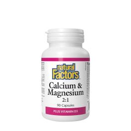   Natural Factors Calcium & Magnesium 2:1 Plus Vitamin D3 (90 Capsule)