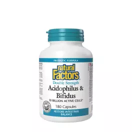   Natural Factors Acidophilus & Bifidus Double Strength (180 Capsule)