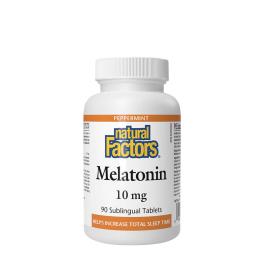   Natural Factors Melatonin 10 mg (90 Comprimé, Menthe Poivrée)