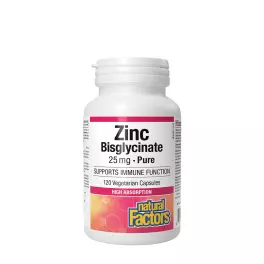 Natural Factors Zinc Bisglycinate 25 mg  (120 Capsule)