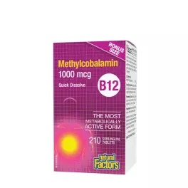   Natural Factors B12 Methylcobalamin 1,000 mcg (210 comprimés)