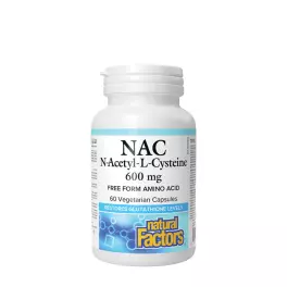   Natural Factors N-Acetyl-L-Cysteine Amino Acid (NAC) 600 mg (60 Capsule végétale)