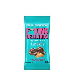   ALLNUTRITION Fitking Delicious Almonds (90 g, Chocolat au lait et blanc avec des copeaux de noix de coco)