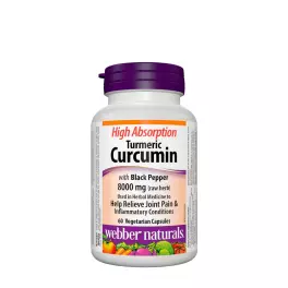   Webber Naturals Turmeric Curcumin with Black Pepper 8000 mg (60 Capsule végétale)