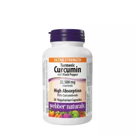   Webber Naturals Turmeric Curcumin with Black Pepper 32,500 mg (30 Capsule végétale)